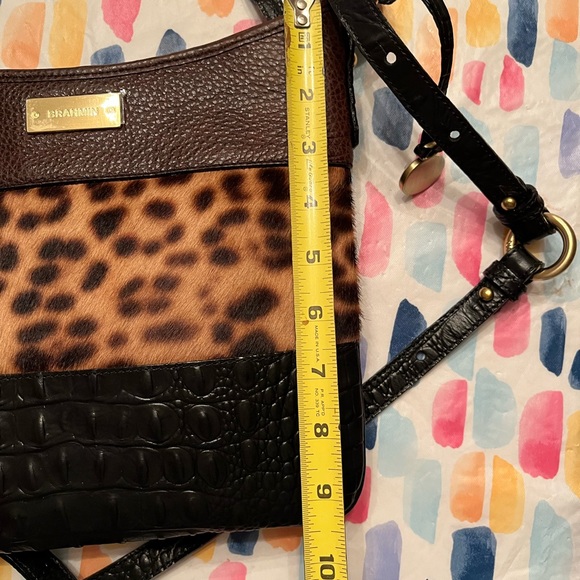 NWT Brahmin beautiful crossbody bag. Gorgeous 3 different leathers, Leopard - Picture 4 of 11